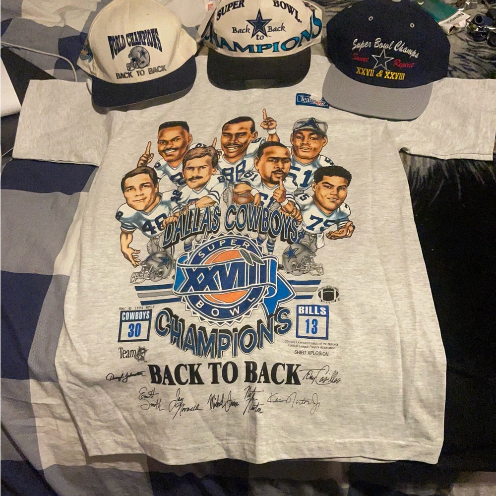 MINT SUPERBOWL 33 shirts & hats to match. All with original tags. DEADSTOCK